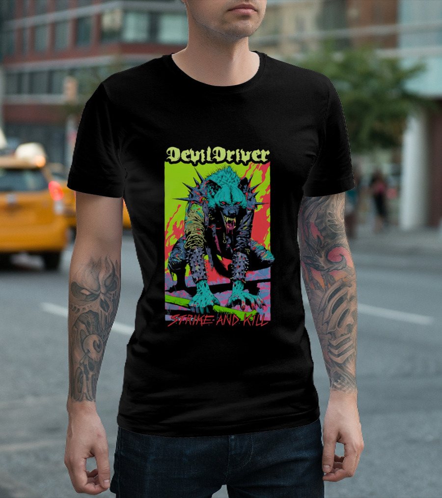 DevilDriver Strive And Kill Bone Hyena T-Shirt