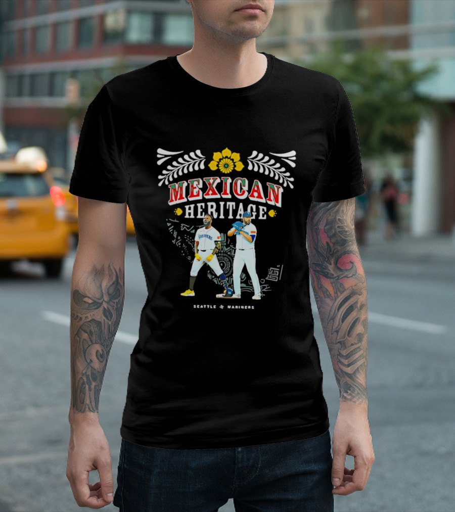 Mexican Heritage Seattle Mariners MLB Baseball Seattle To Sábado T-Shirt
