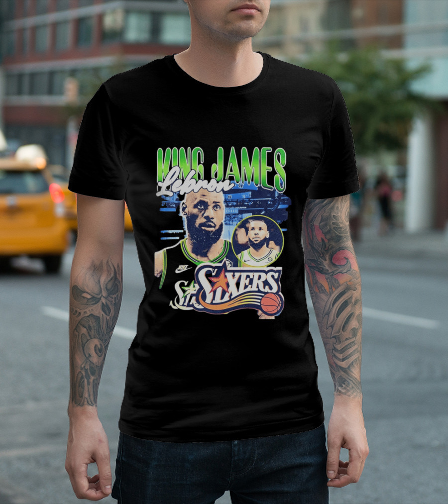 LeBron King James Sixers Philadelphia 76ers NBA Basketball Nike T-Shirt