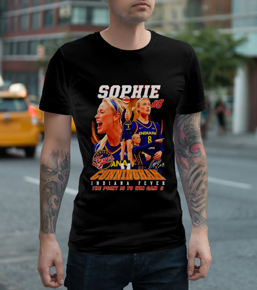 Sophie Cunningham Indiana Fever #8 The Point Is To Win Games 2026 T-Shirt