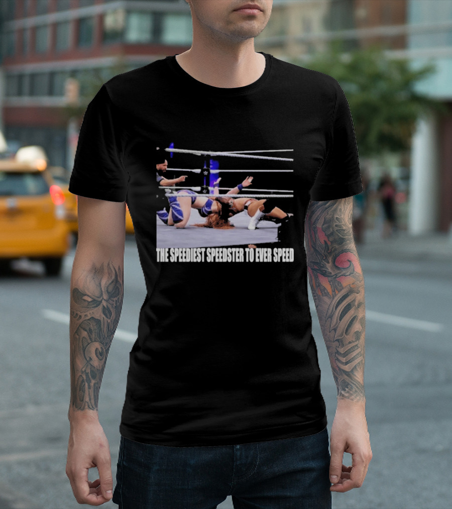 Wrensday Evolved The Speediest Speedster Wrestling Action Sequence T-Shirt