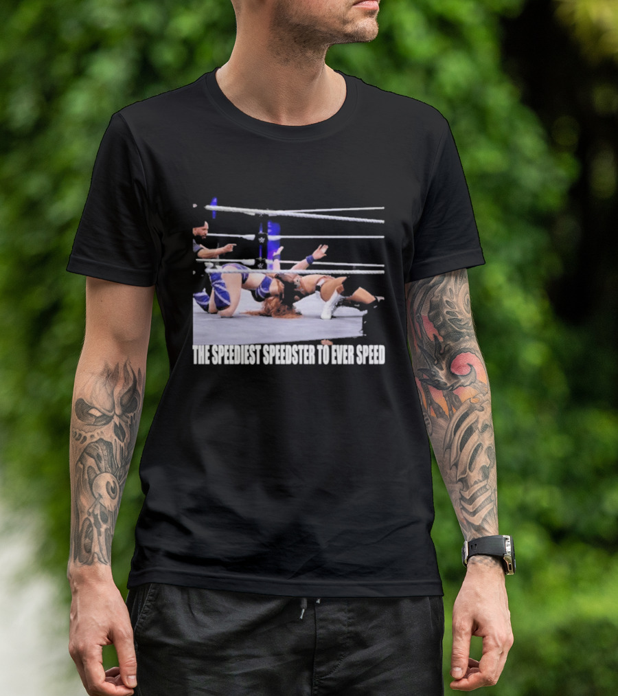 Wrensday Evolved The Speediest Speedster Wrestling Action Sequence T-Shirt