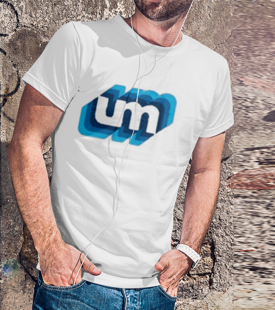 Umphrey's Mcgee Triple Wide Youth UM Overlapping Blue Letters T-Shirt