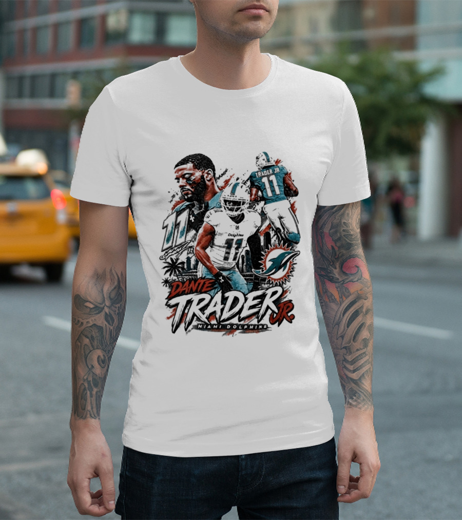 Dante Trader Jr Miami Dolphins 11 Football 2026 T-Shirt