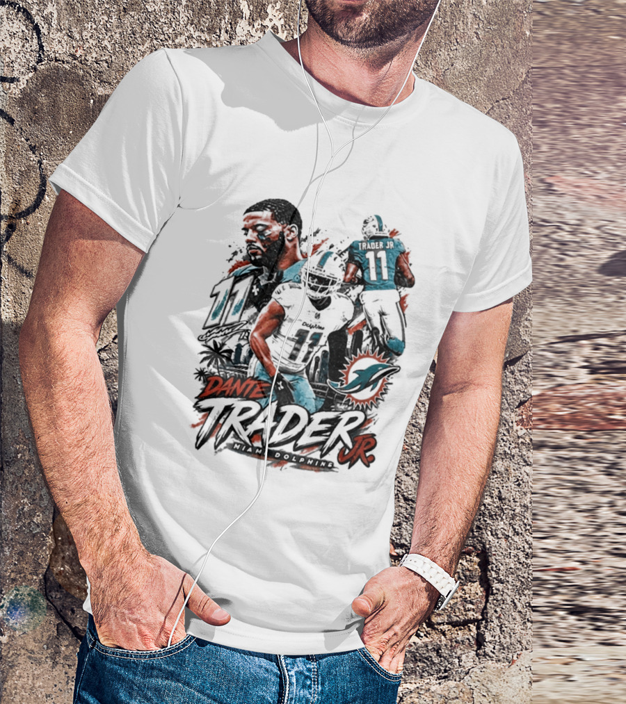 Dante Trader Jr Miami Dolphins 11 Football 2026 T-Shirt