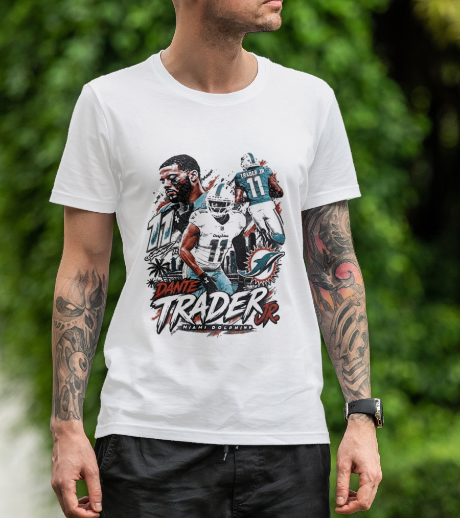 Dante Trader Jr Miami Dolphins 11 Football 2026 T-Shirt