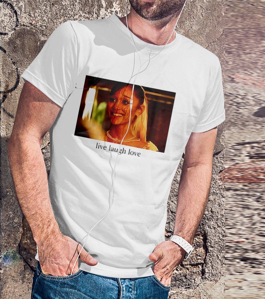 Grande Petal Live Laugh Love Blood Stained Face T-Shirt