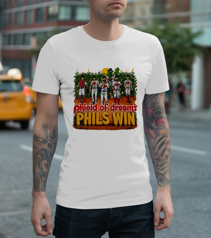 Phield Of Dreams Phillies Win Corn Field Baseball Fantasy 2026 T-Shirt