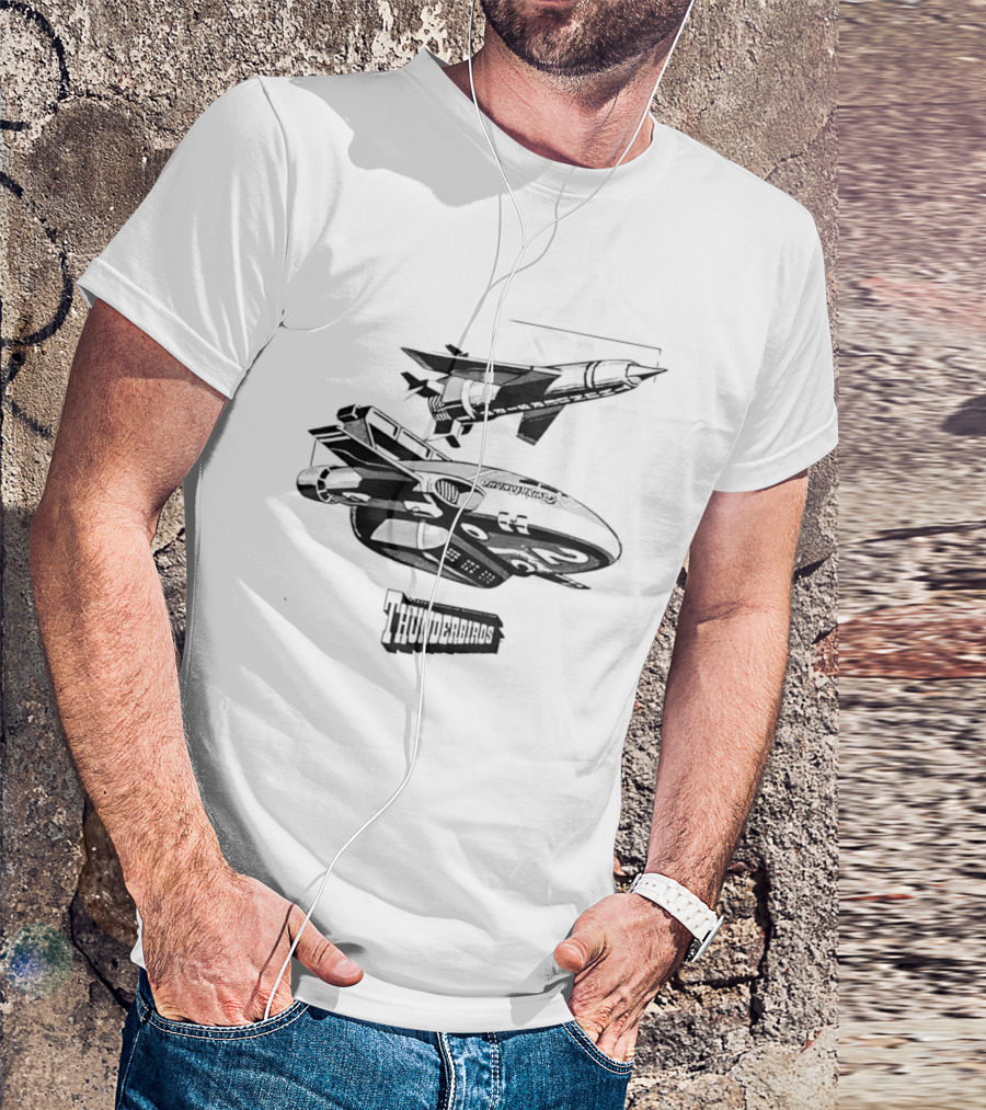 Thunderbirds Rocket Spacecraft Flying Line T-Shirt