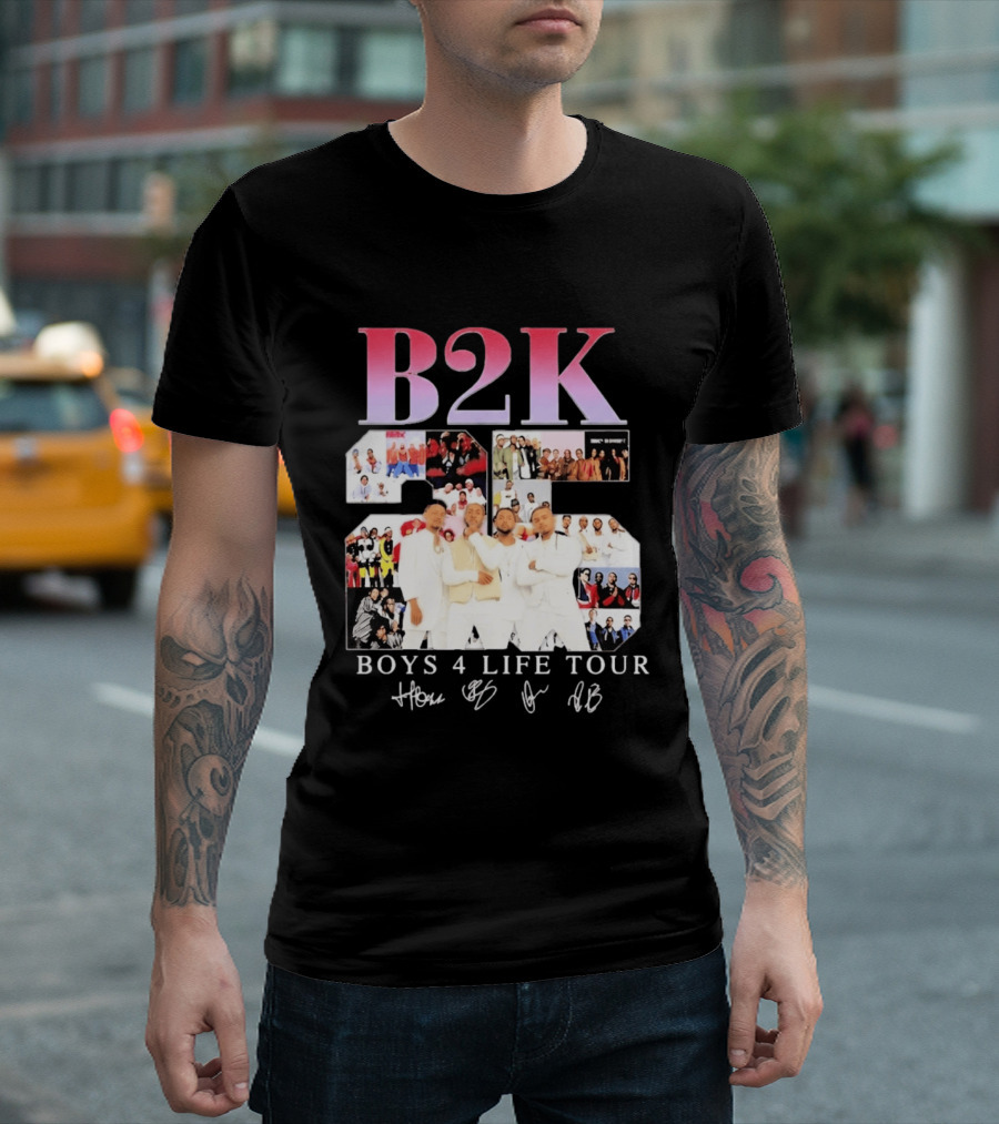 B2K 25th Anniversary Boys 4 Life Tour Signatures R&B Band T-Shirt