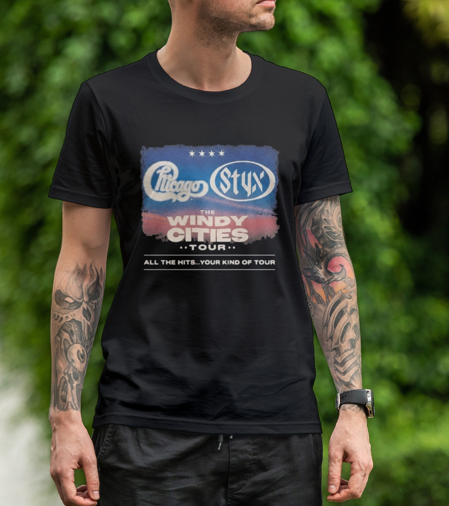 Chicago Styx The Windy Cities Tour All The Hits Your Kind Of Tour T-Shirt