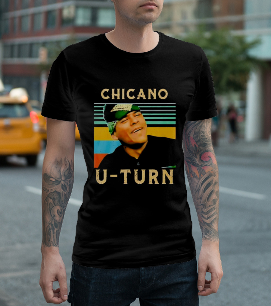 Chicano U Turn Sunset Stripes Smiling Man Bandana T-Shirt