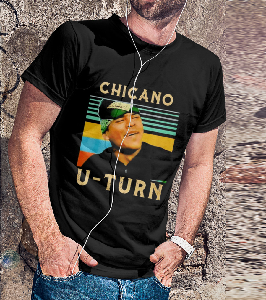 Chicano U Turn Sunset Stripes Smiling Man Bandana T-Shirt