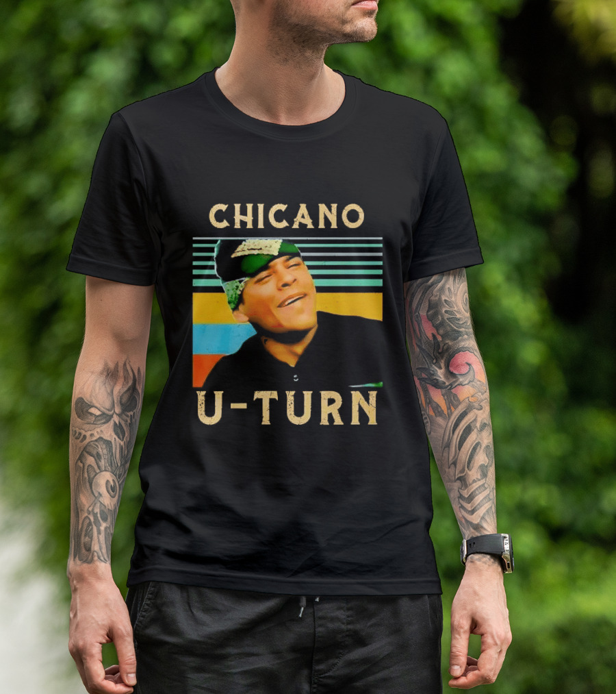 Chicano U Turn Sunset Stripes Smiling Man Bandana T-Shirt