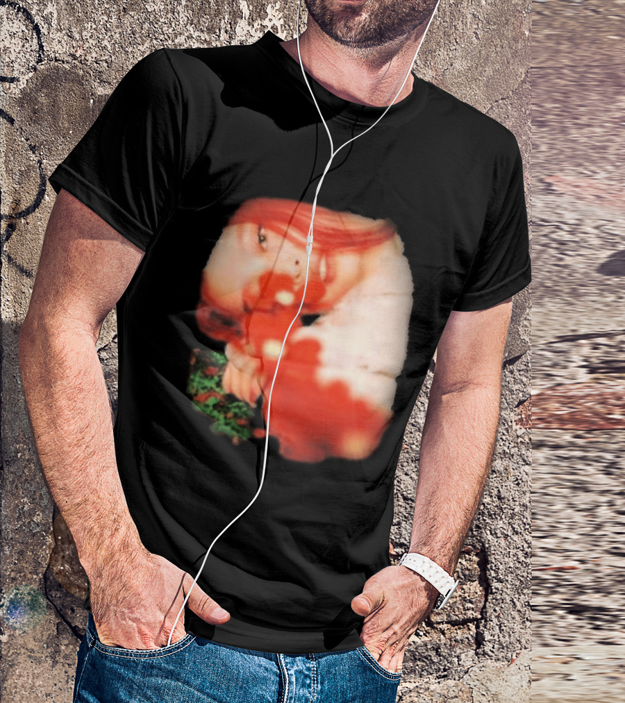 Complex Jennie Flower Photo Red Hair Aesthetic T-Shirt