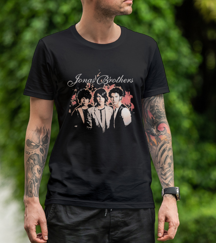 Jonas Brothers Fiery Backdrop Trio T-Shirt