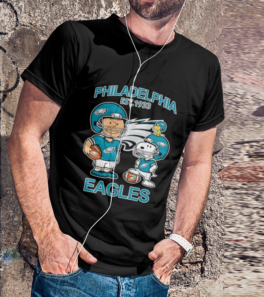 Philadelphia Eagles Est 1933 Characters Football Uniforms T-Shirt