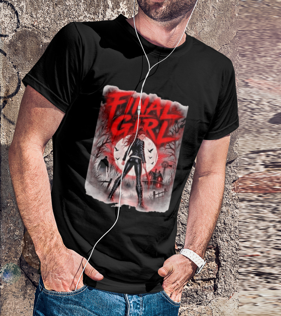 Final Girl Leather Jacket Bloody Bat Full Moon House T-Shirt
