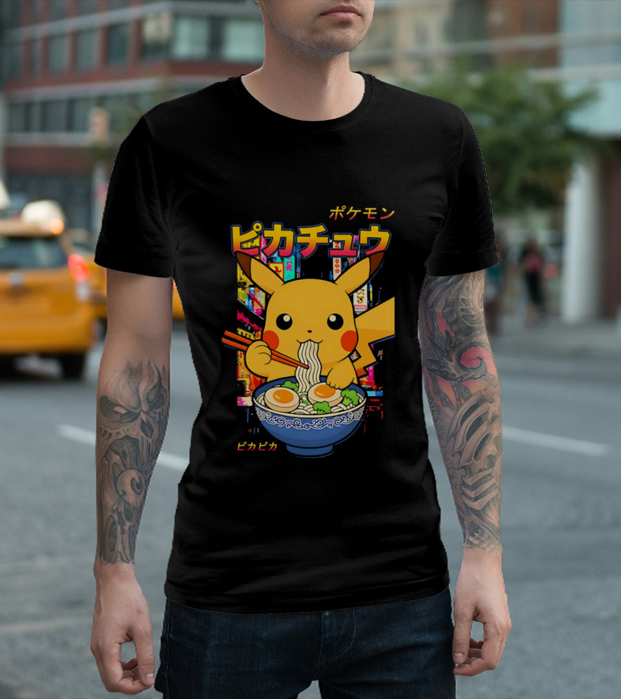 Pika Ramen Pikachu Pokémon Noodles Japan T-Shirt