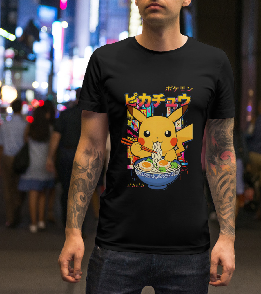 Pika Ramen Pikachu Pokémon Noodles Japan T-Shirt