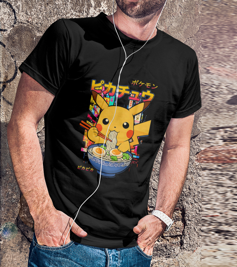 Pika Ramen Pikachu Pokémon Noodles Japan T-Shirt