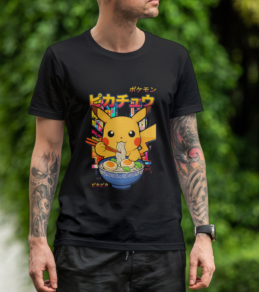 Pika Ramen Pikachu Pokémon Noodles Japan T-Shirt