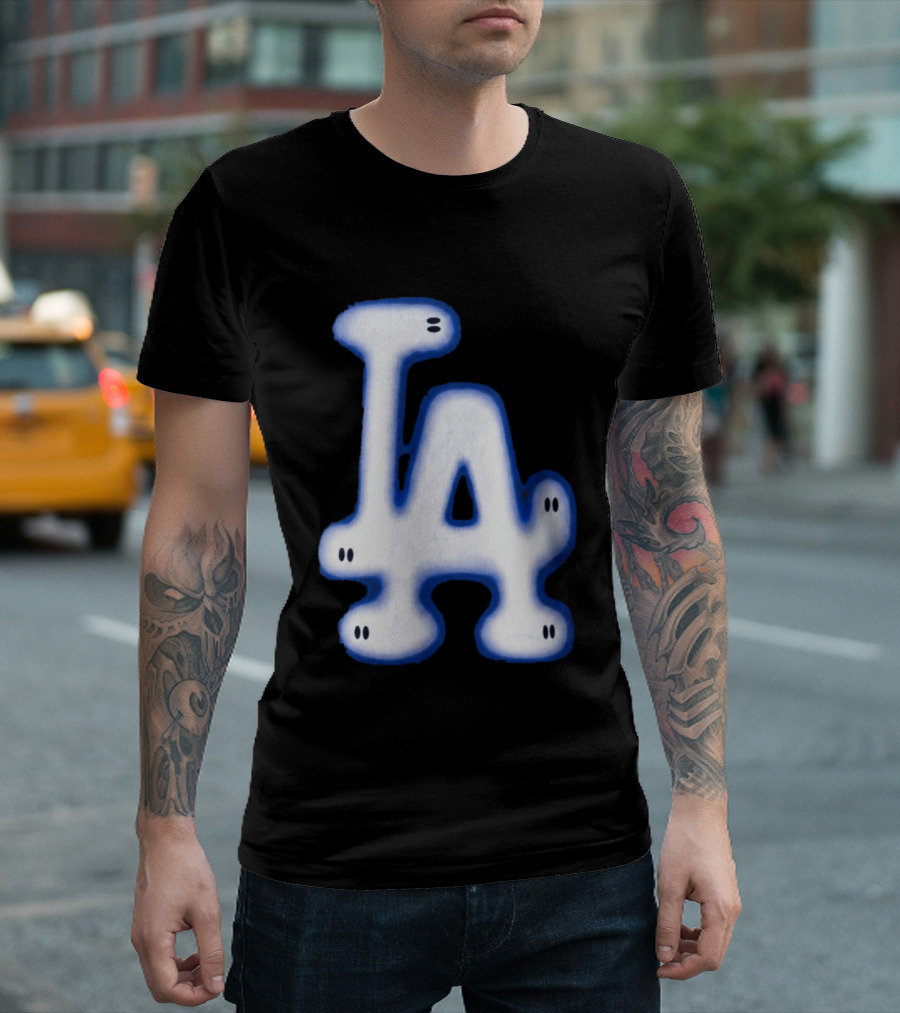 LA Dodgers Blue Ghost Airbrush T-Shirt