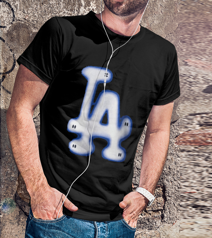 LA Dodgers Blue Ghost Airbrush T-Shirt