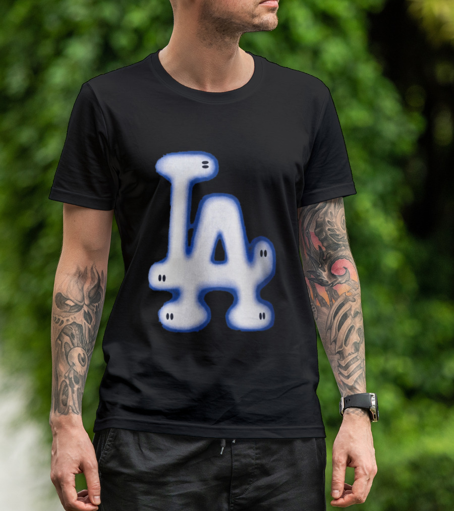 LA Dodgers Blue Ghost Airbrush T-Shirt
