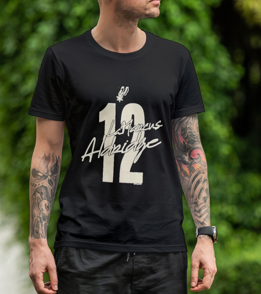 San Antonio Spurs LaMarcus Aldridge 12 NBA 2010s T-Shirt