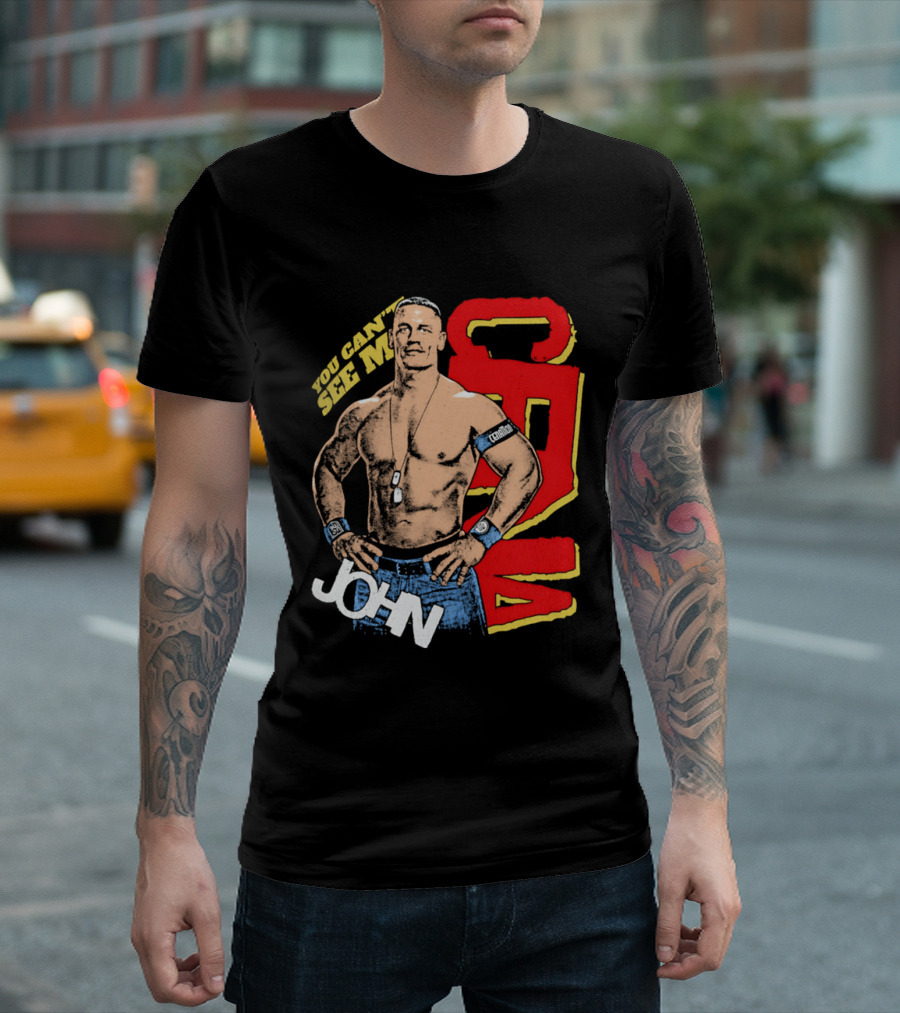 You Can't See Me John Cena Retro Style WWE Fan Favorite T-Shirt