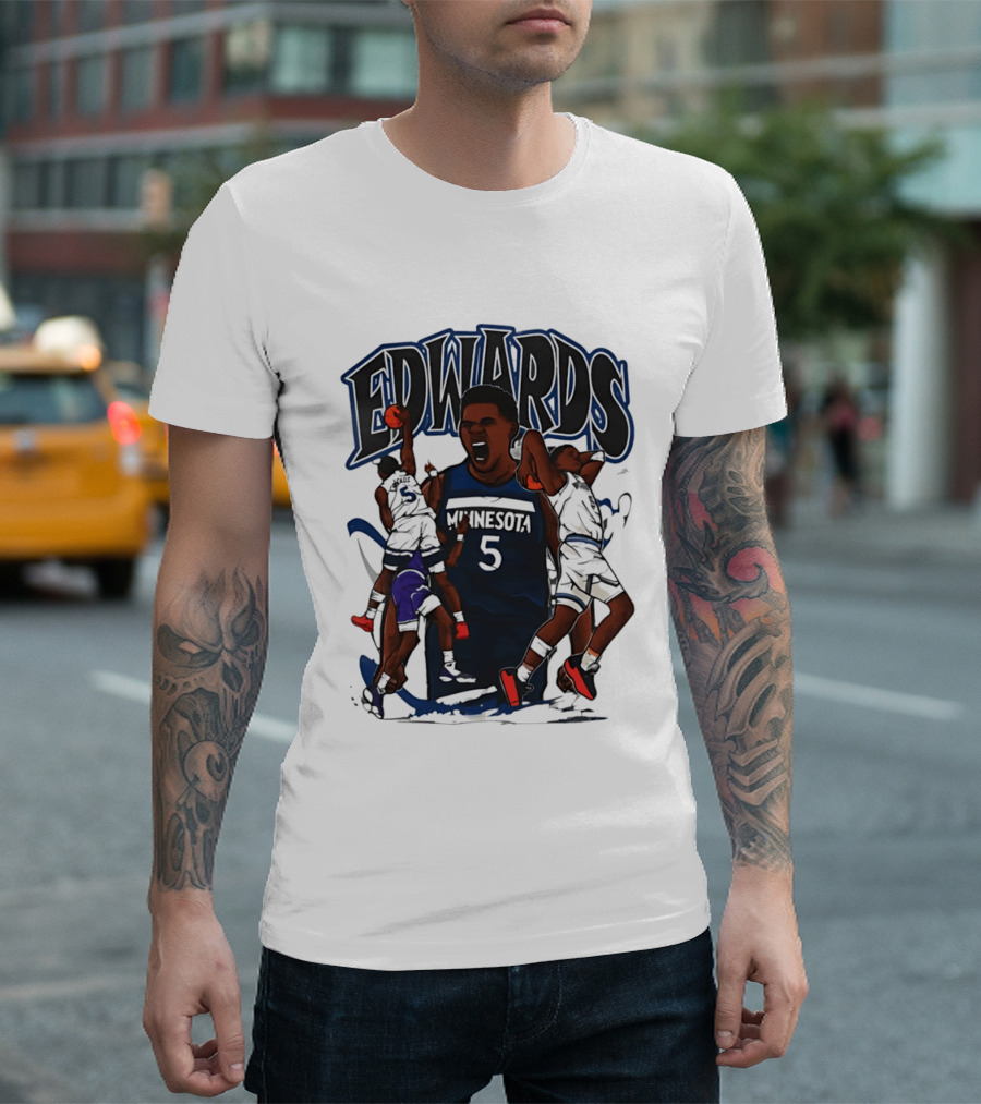 Minnesota Edwards Basketball Cartoon 5 T-Shirt