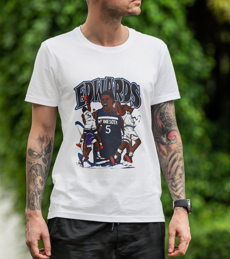 Minnesota Edwards Basketball Cartoon 5 T-Shirt