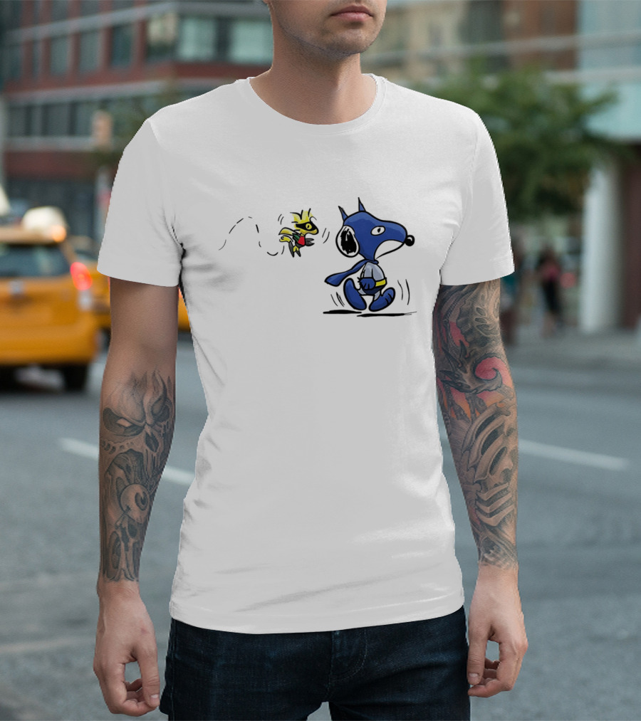 Batman Snoopy And Robin Woodstock DC Peanuts T-Shirt