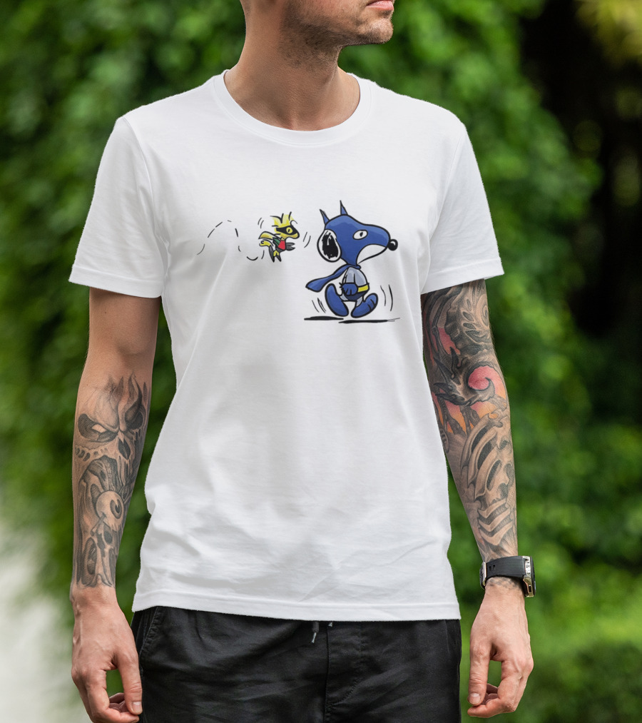 Batman Snoopy And Robin Woodstock DC Peanuts T-Shirt