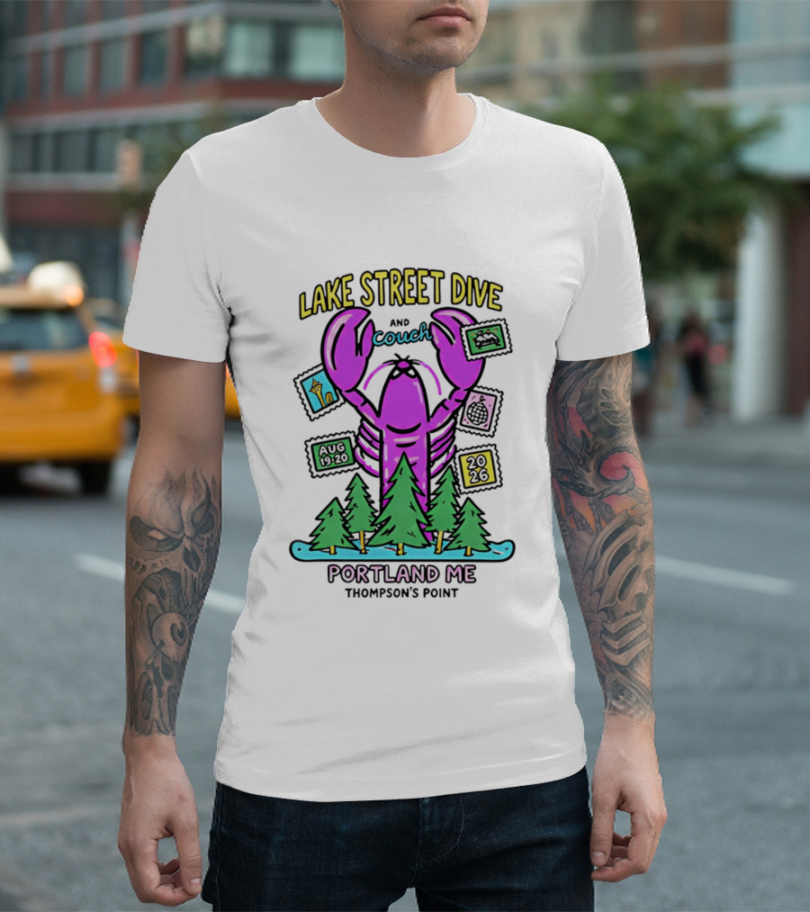 Lake Street Dive Couch Lobster Portland ME Thompson's Point August 19 20 2023 T-Shirt
