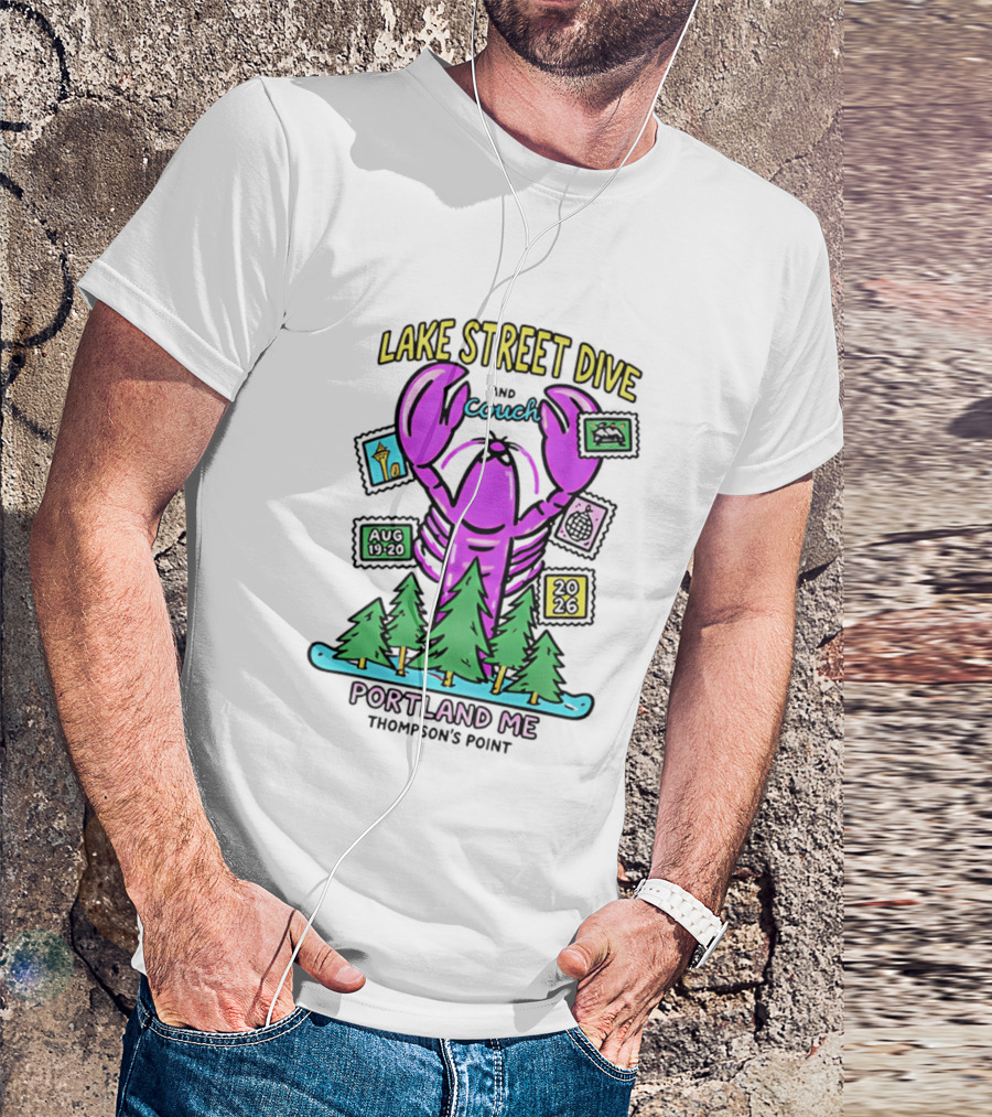 Lake Street Dive Couch Lobster Portland ME Thompson's Point August 19 20 2023 T-Shirt