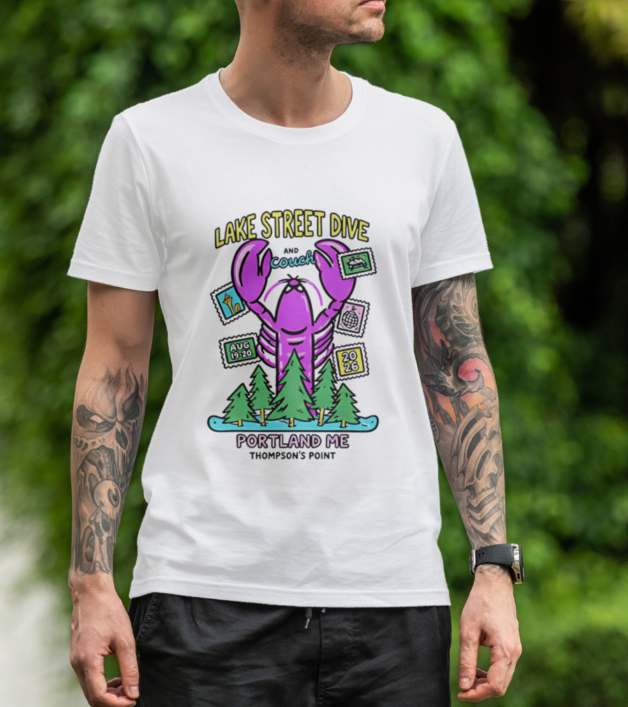 Lake Street Dive Couch Lobster Portland ME Thompson's Point August 19 20 2023 T-Shirt