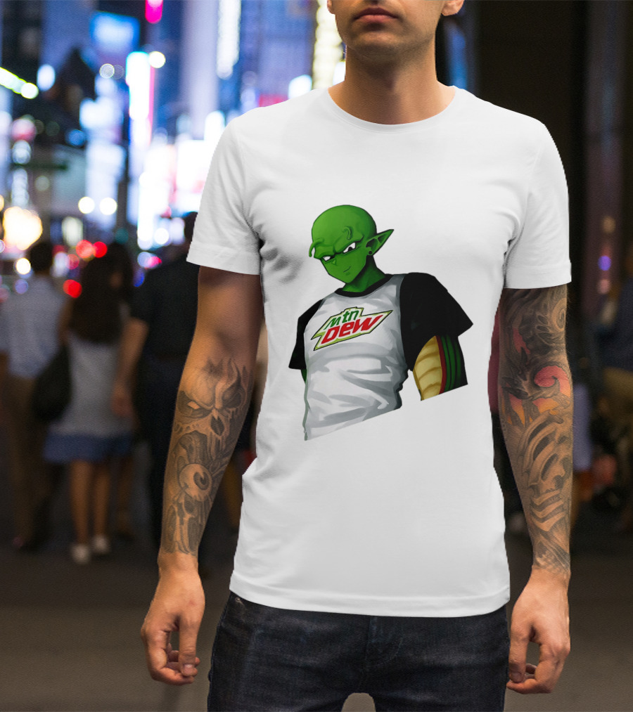 Piccolo Dragon Ball Z Character In Mtn Dew T-Shirt