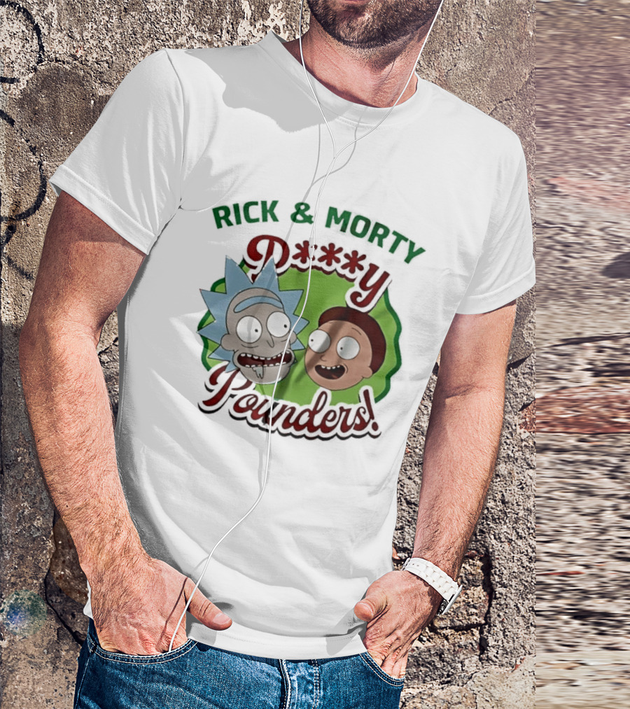 Rick And Morty P<strong></strong>y Pounders Cartoon Characters Green Portal T-Shirt