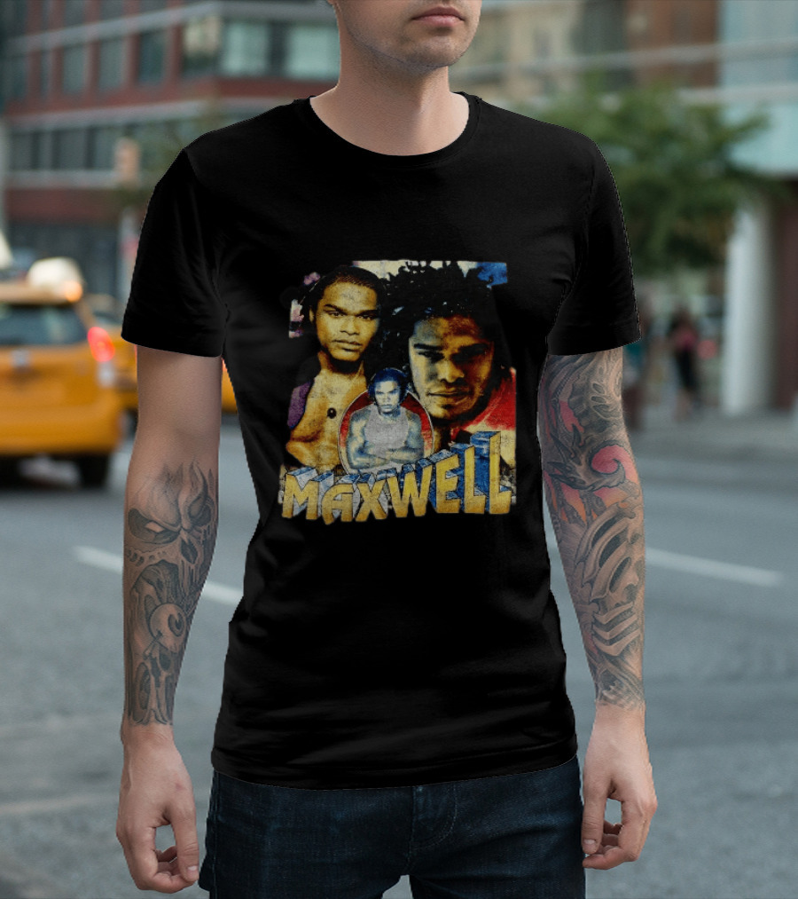 Maxwell 1990s Music Legend Collage T-Shirt
