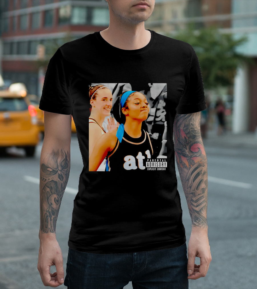 Caitlin Clark Angel Reese Memorable Moment Parental Advisory Explicit Content T-Shirt