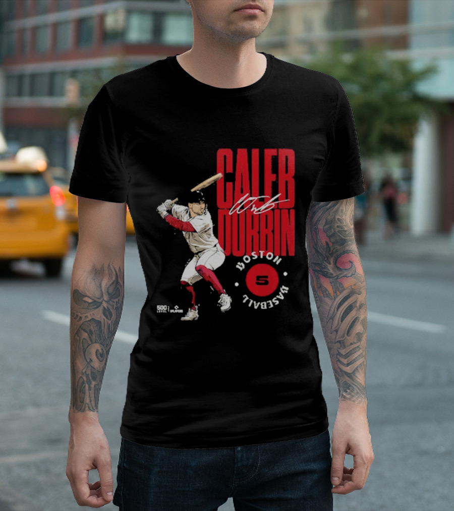 Caleb Durbin Boston Baseball Stamp Number 5 T-Shirt