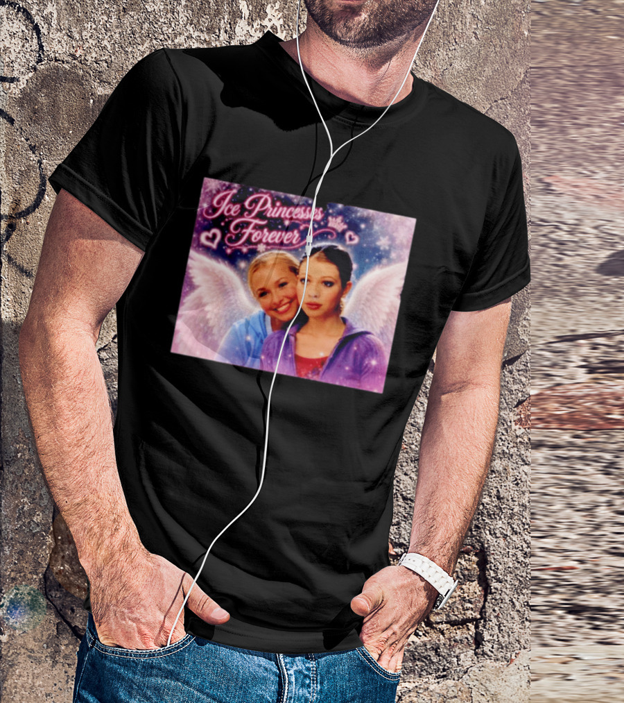 Ice Princesses Forever Hayden Panettiere Michelle Trachtenberg Angel Wings Hearts Snowflakes T-Shirt