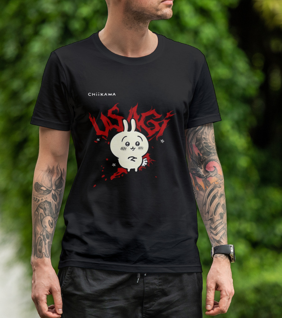 Chiikawa Usagi Kawaii Anime Red T-Shirt