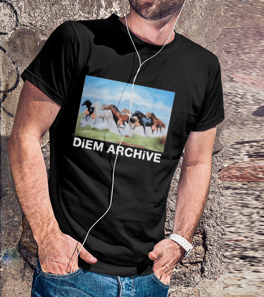 Diem Archive Running Horses Iconic Bet On A Horse T-Shirt