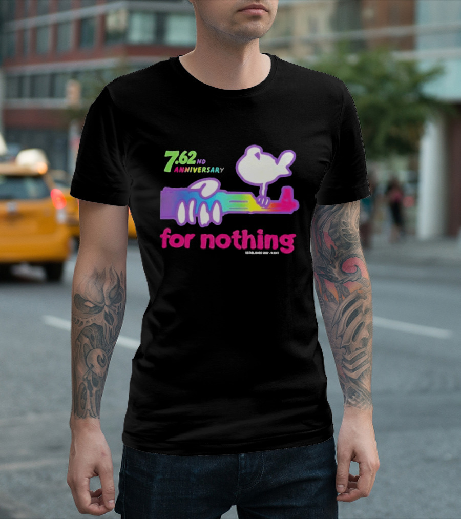 7.62nd Anniversary For Nothing Rainbow Dove Peacemaker T-Shirt