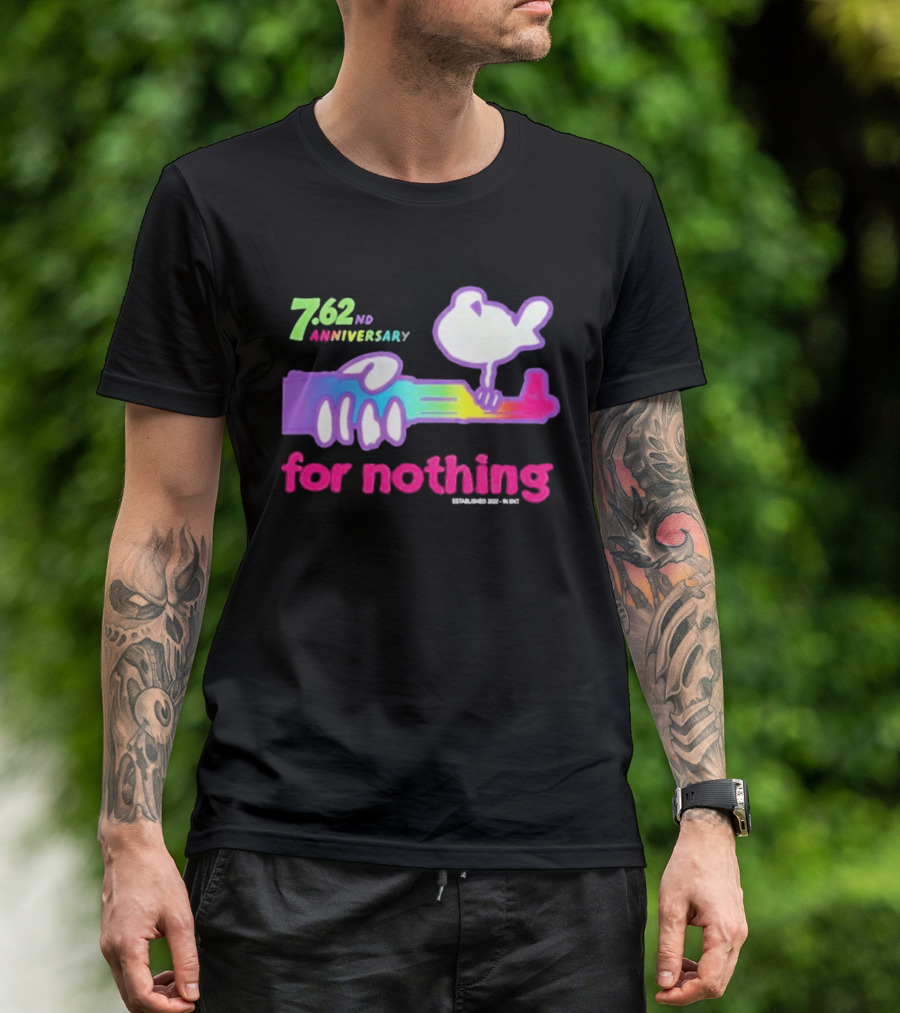 7.62nd Anniversary For Nothing Rainbow Dove Peacemaker T-Shirt
