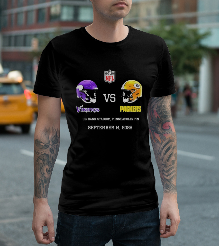 Green Bay Packers Vs Minnesota Vikings NFL September 14 2023 US Bank Stadium Minneapolis MN T-Shirt