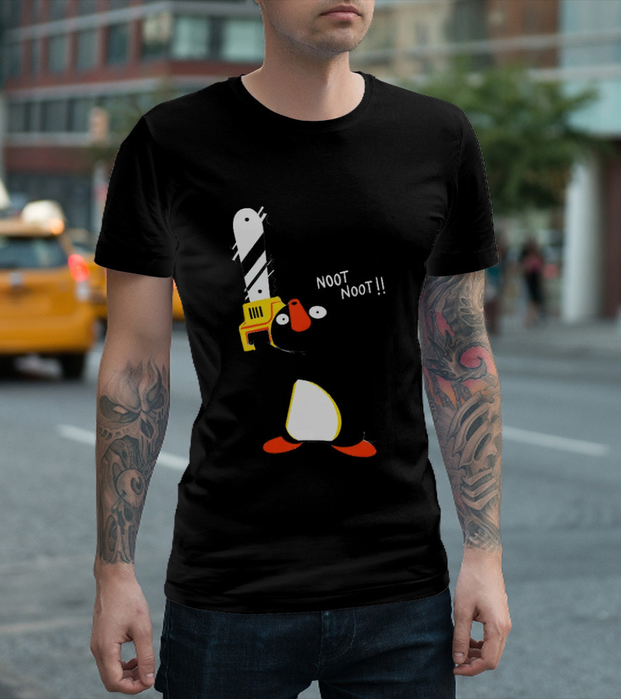 Pingu Chainsaw Noot Noot!! T-Shirt